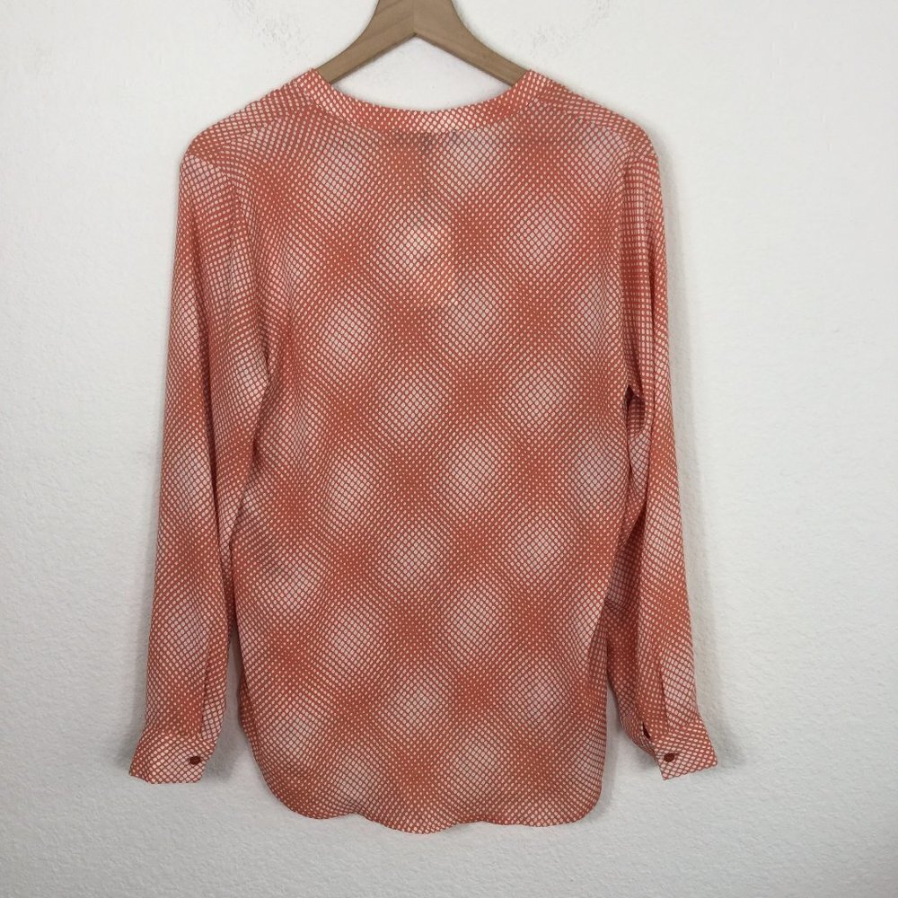 Ro & De Digital Dot‎ Pink Button Down Blouse Size Medium Long Sleeve - Picture 5 of 6